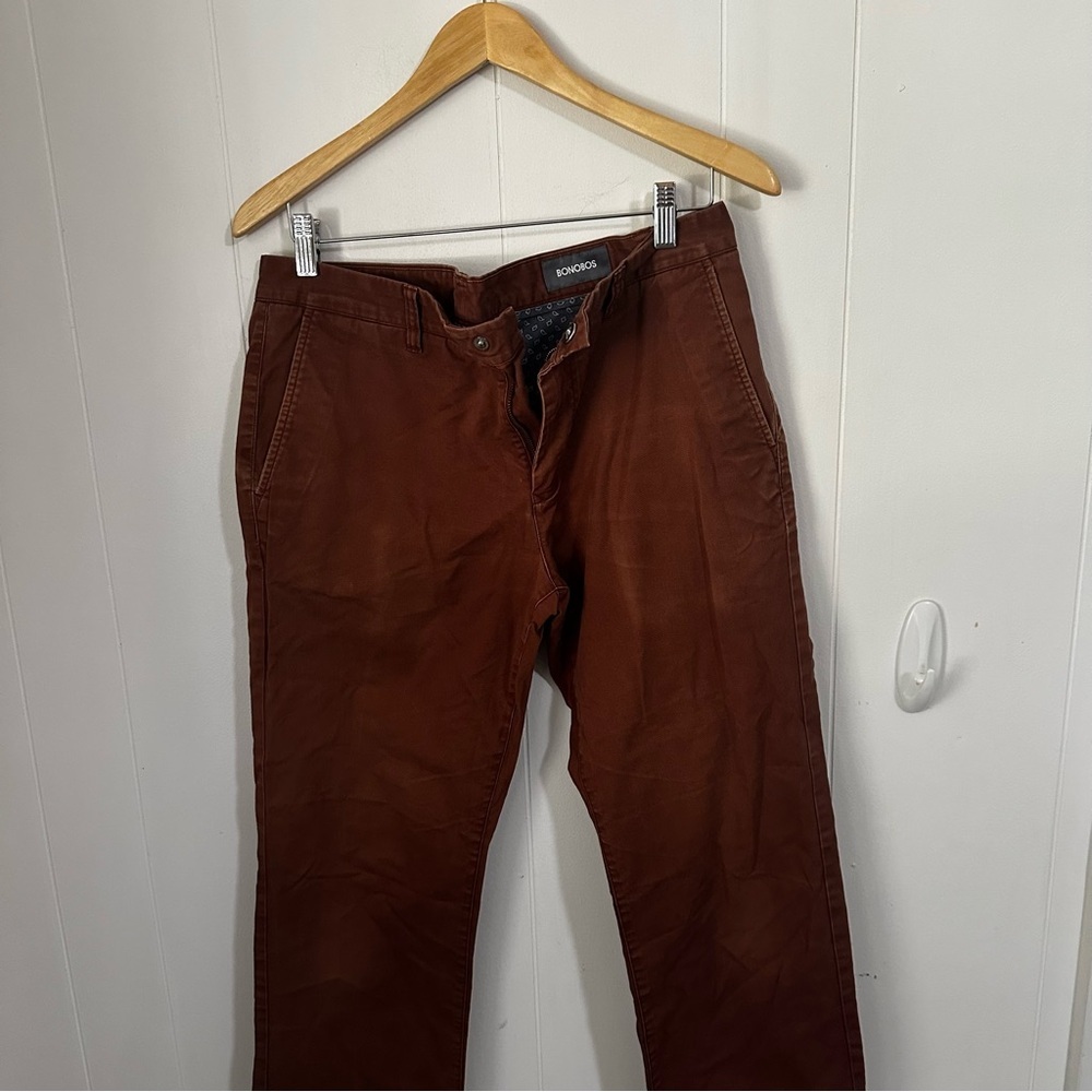 Bonobos Brown Chinos Relaxed Fit Casual Pants
